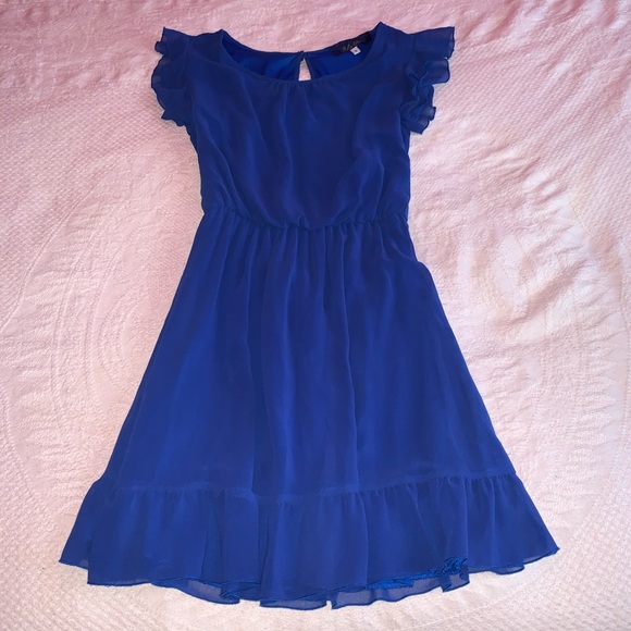 Blue Rain Dresses & Skirts - Flowy Blue Chiffon Dress